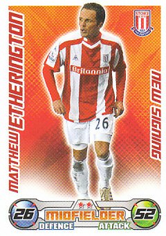 Matthew Etherington Stoke City 2008/09 Topps Match Attax New Signing #EX77